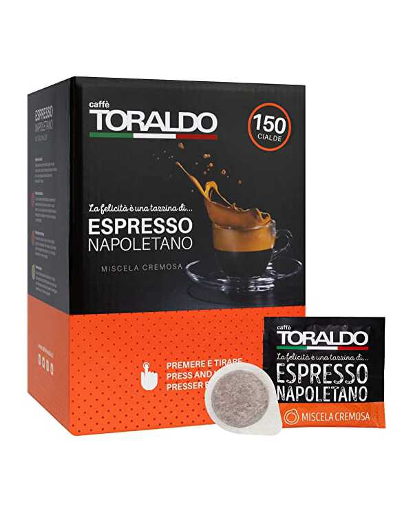 CAFFÈ TORALDO Espresso Napoletano Miscela Cremosa 150 Cialde  Caffè Toraldo