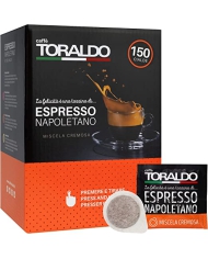 CAFFÈ TORALDO Espresso Napoletano Miscela Cremosa 150 Cialde  Caffè Toraldo