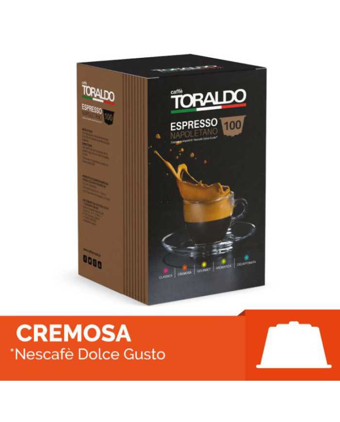 CAFFE' TORALDO Espresso Napoletano Miscela Cremosa Compatibile Con Nescafè Dolce Gusto 100 Capsule
