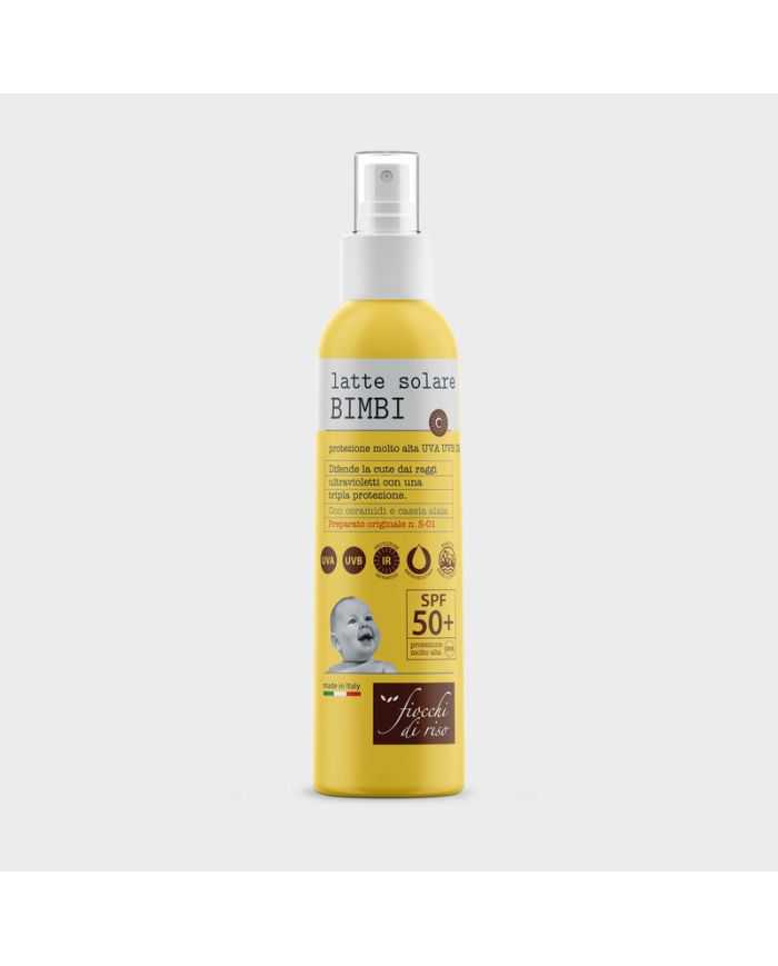 FIOCCHI DI RISO Latte Solare Bimbi SPF50+ 140ml 983360645 Fiocchi di riso