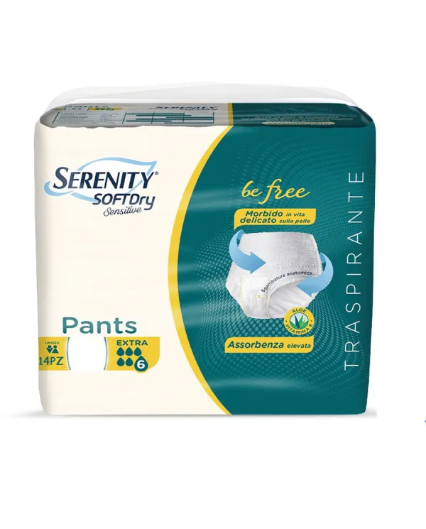 SERENITY SoftDry Sensitive Be Free Pants Extra XL14 Pezzi