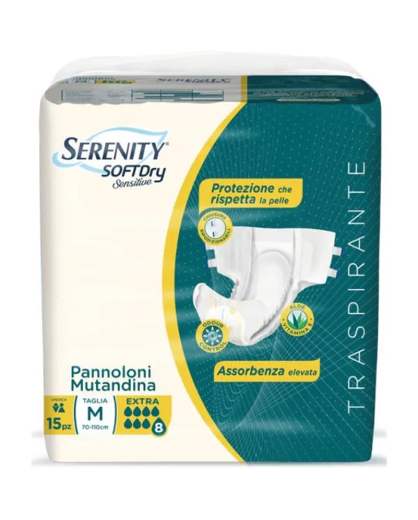 SERENITY Soft Dry Pannoloni Mutandina Extra M15 Pezzi