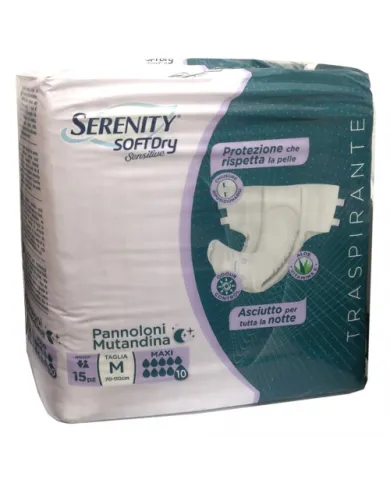 SERENITY Softdry Pannoloni a Mutandina Maxi 15 pezzi M