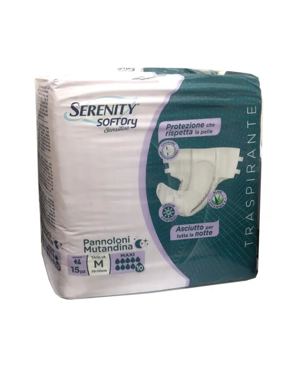 SERENITY Softdry Pannoloni a Mutandina Maxi 15 pezzi M