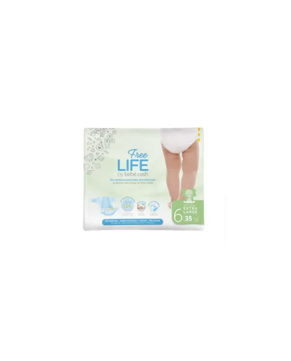 FREELIFE By Bebe Cash pacco convenienza 4 conferzioni da 36 taglia 6 (13-18 kg)- 35 pannolini x4