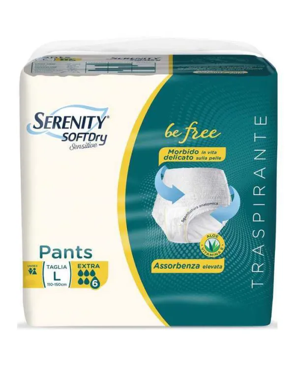 SERENITY SoftDry Sensitive Be Free Pants Extra L 8 confezioni da 12 Pezzi