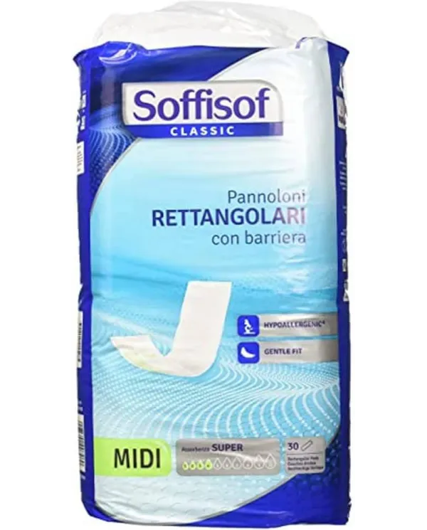 SOFFISOF Classic Pannoloni Rettangolari Super Midi 8 confezioni da 30 Pezzi