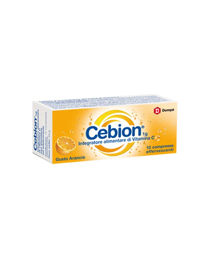 CEBION - Integratore alimentare per le difese immunitarie - Gusto Arancia - 10 compresse effervescenti