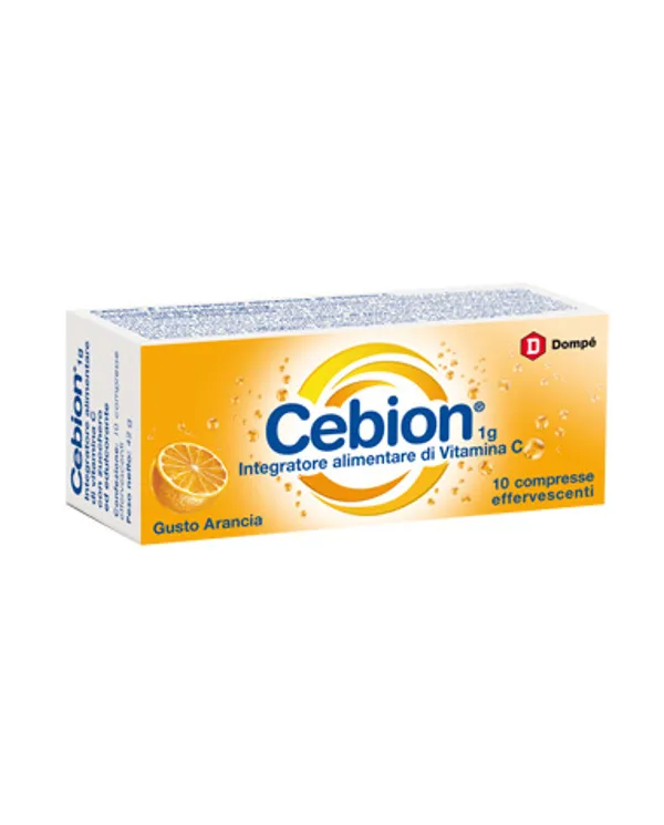 CEBION - Integratore alimentare per le difese immunitarie - Gusto Arancia - 10 compresse effervescenti