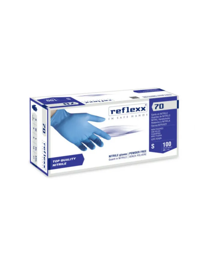 Guanti in nitrile senza polvere Reflexx 70 taglia S