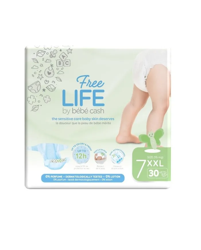 FREELIFE By Bebe Cash taglia 7 XXL (15 Kg+) 30 pannolini