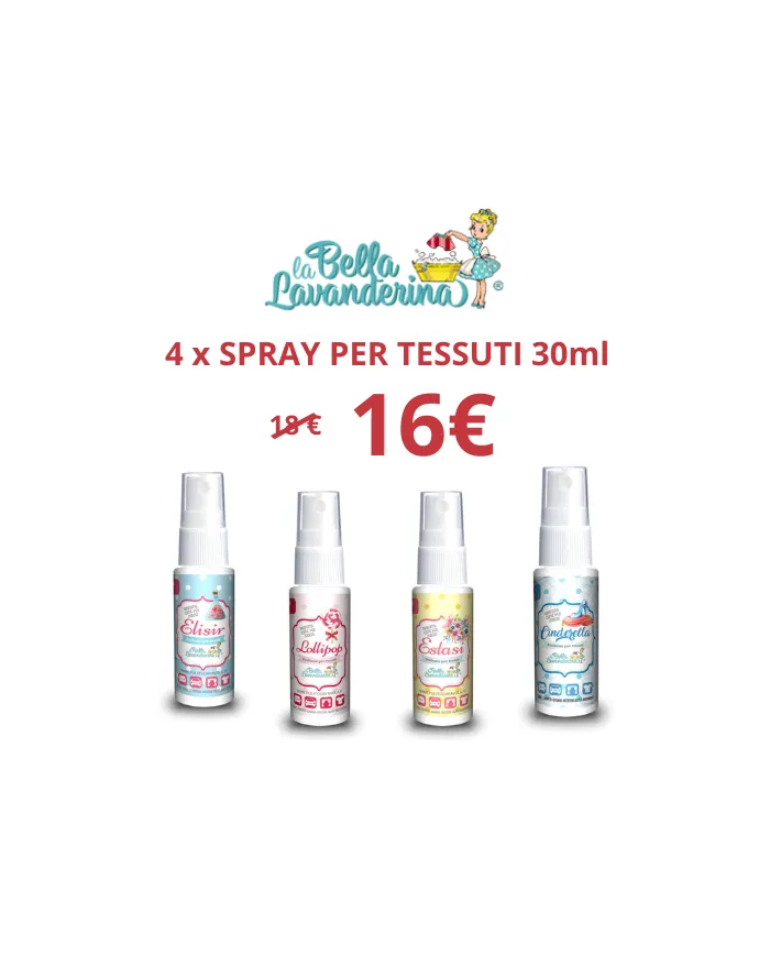 LA BELLA LAVANDERINA KIT 4X SPRAY PER TESSUTI 30ML