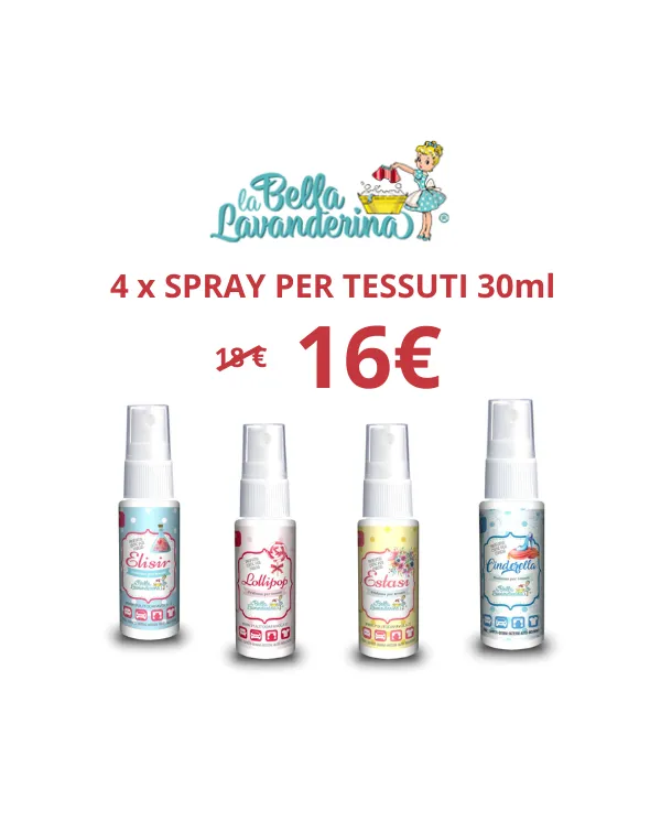 LA BELLA LAVANDERINA KIT 4X SPRAY PER TESSUTI 30ML