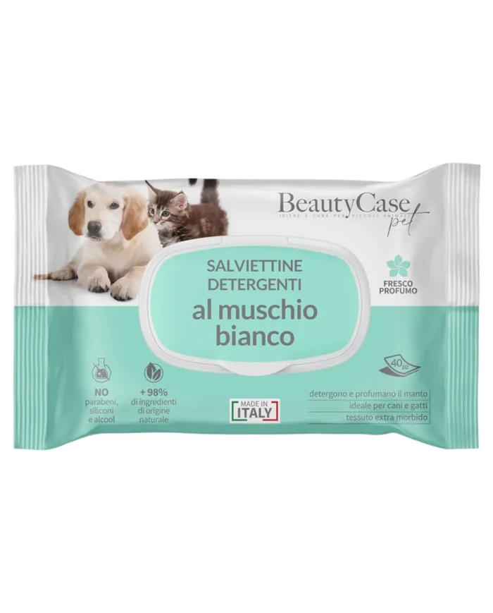 BEAUTY CASE SALVIETTINE DETERGENTI MUSCHIO BIANCO 40PZ