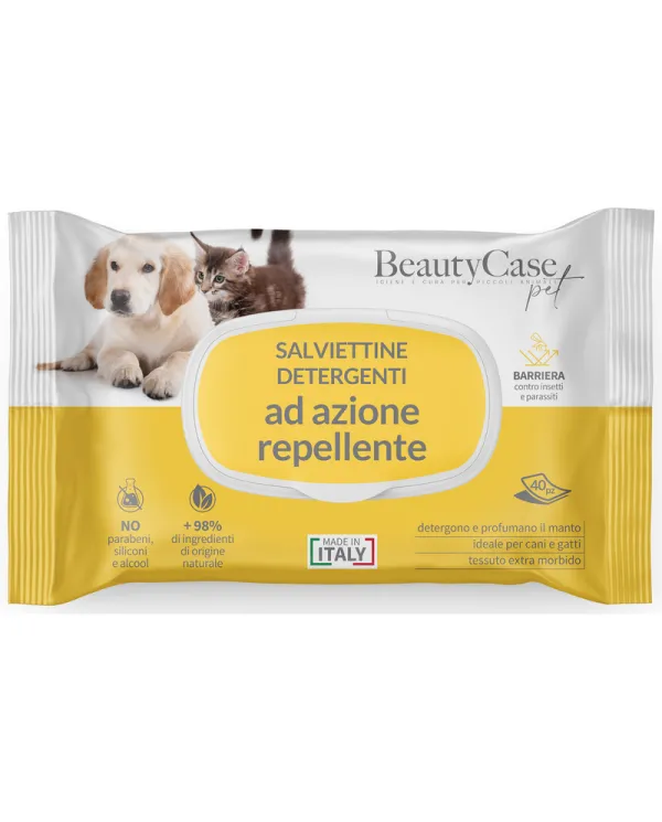 BEAUTY CASE SALVIETTINE DETERGENTI AD AZIONE REPELLENTE 40PZ