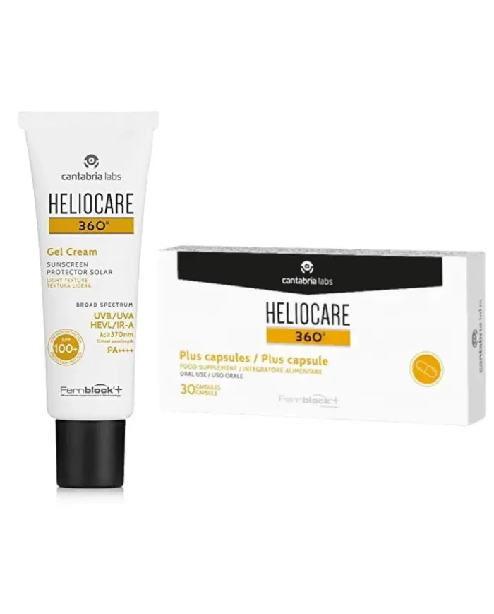 Heliocare 360° SPF100+ Gel Cream 50ml + Heliocare 360° Plus 7 Capsule